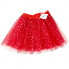 TULLE SKIRT WITH STARS - RED