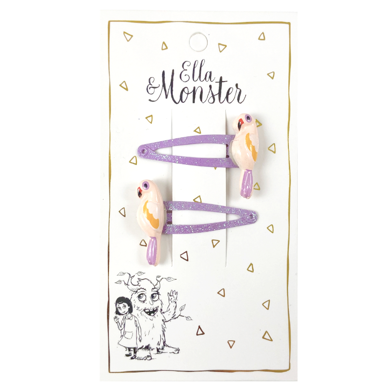 PAPEGØJE GLITTER HÅRCLIP