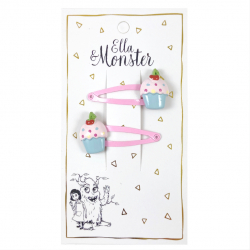 CUP CAKE BLUE HAIR CLIP