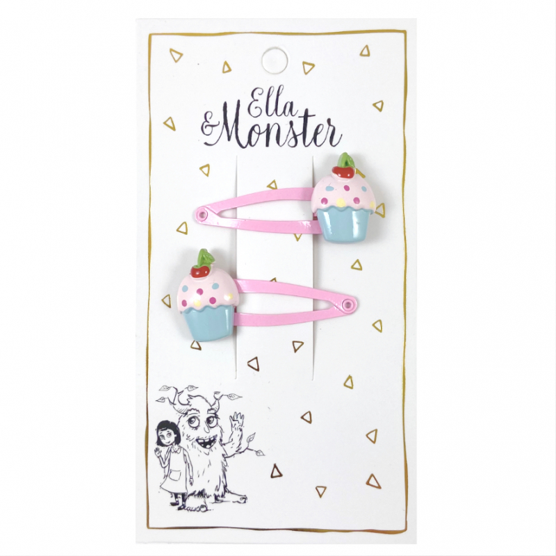CUP CAKE BLUE HAIR CLIP