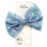 DOTTED DISCO BOW BLUE, 6 Pcs.
