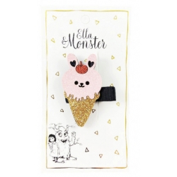 HAIR CLIP FUNNY ICE CREAM PINK