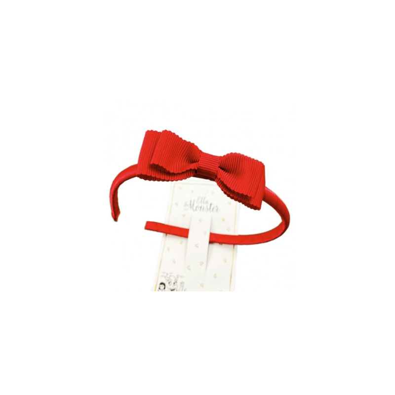 SWEET BOW HAIR BAND RED