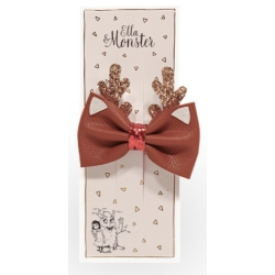 Hair Clip Reindeer Bow