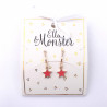 RED STAR CLIP ON EARRING